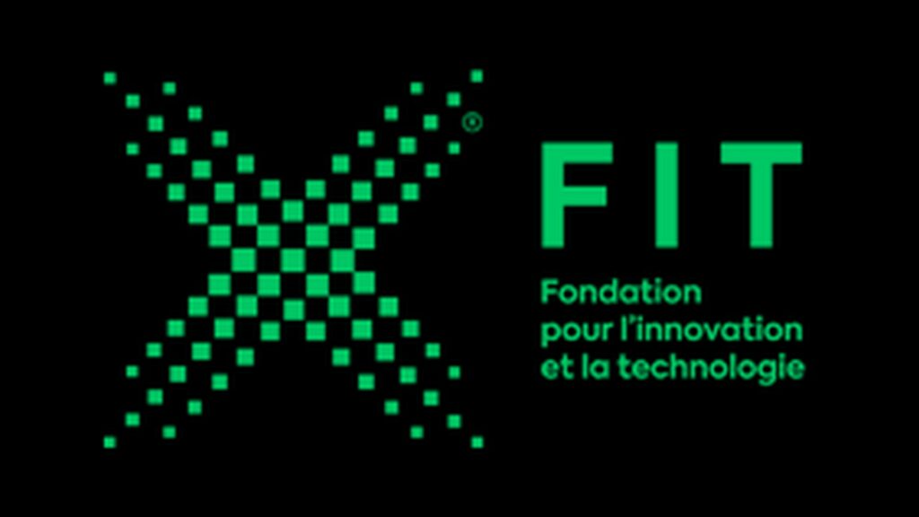 Logo de la FIT (Fondation pour l’innovation et la technologie), représentant un grand X formé de petits carrés verts.